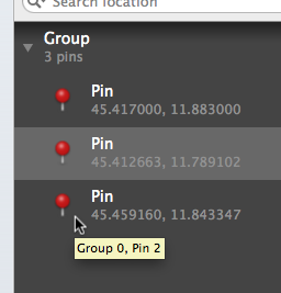 Group's and pin's IDs